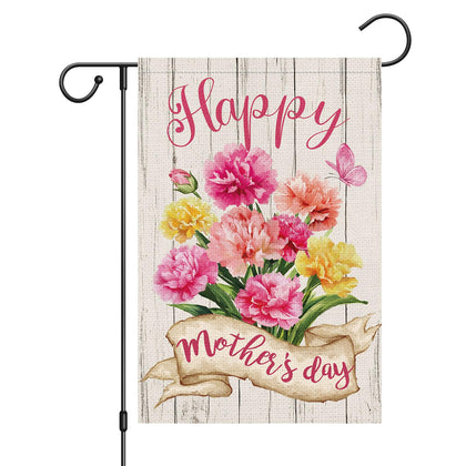 Wodison Happy Mothers Day flag carnation on porch for welcoming outdoor spaces