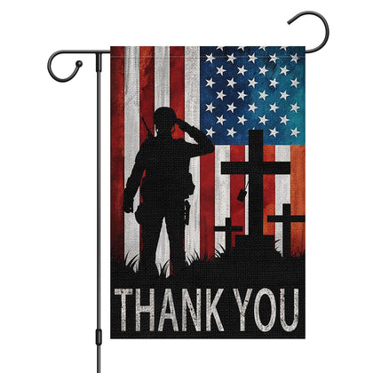 Wodison memorial day garden flag 12x18 burlap captures rustic patriotism for outdoor decor.