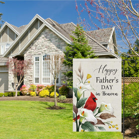 Wodison memorial garden flag showing burlap texture, closeup for durable outdoor decor.