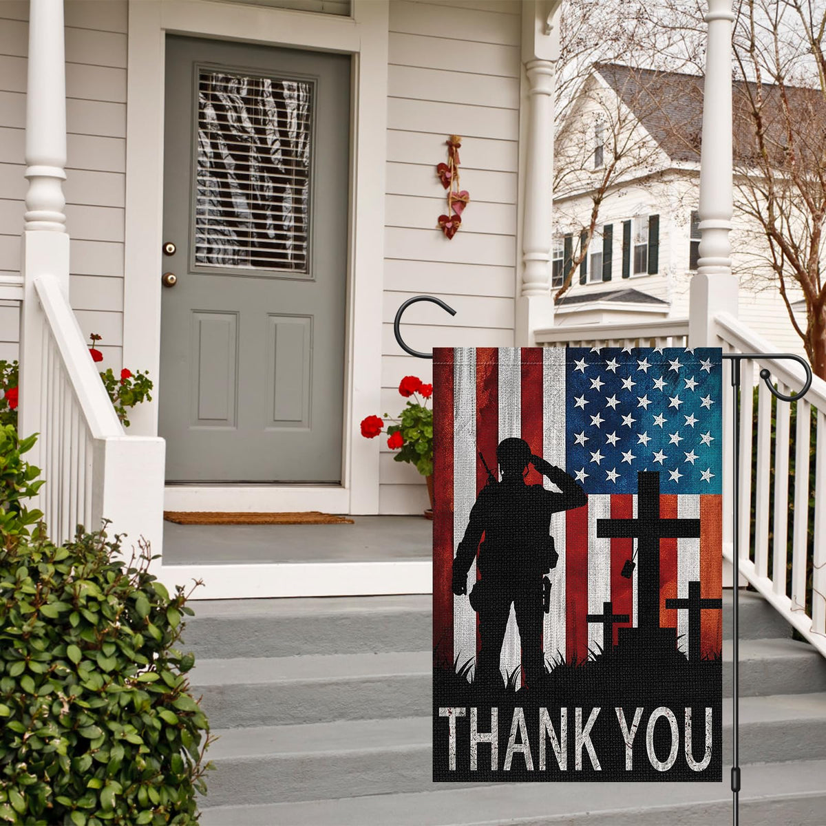 Wodison outdoor flag brightens patios and yards with seasonal memorial charm.