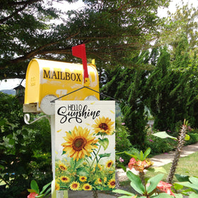 Wodison outdoor yard flag showcases floral sunflowers for seasonal charm