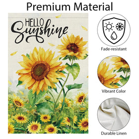 Wodison spring summer banner Hello Sunshine enhances garden scenes