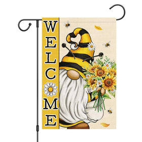 Wodison sunflowers welcome flag, double-sided for outdoor display.