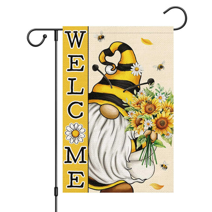 Wodison sunflowers welcome flag, double-sided for outdoor display.