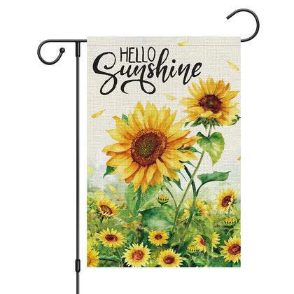 Wodison sunflowers flag on burlap adds cheerful outdoor curb appeal