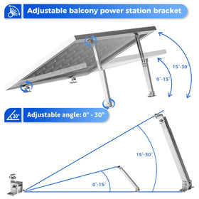 WOEFSTE adjustable rod length 14-27 inches for flexible panel angle.
