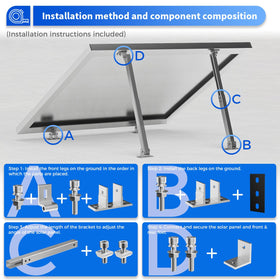 WOEFSTE flat-roof mount assembly for secure solar panel mounting.