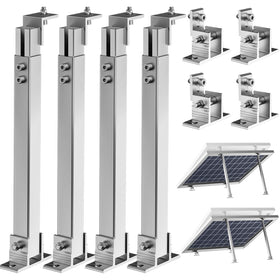 WOEFSTE two-piece adjustable solar tilt mount base for quick roof installation.