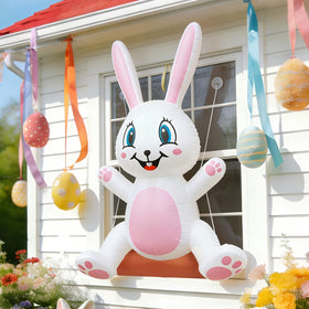 WOGOON LED-lit inflatable bunny glows at night for festive ambiance