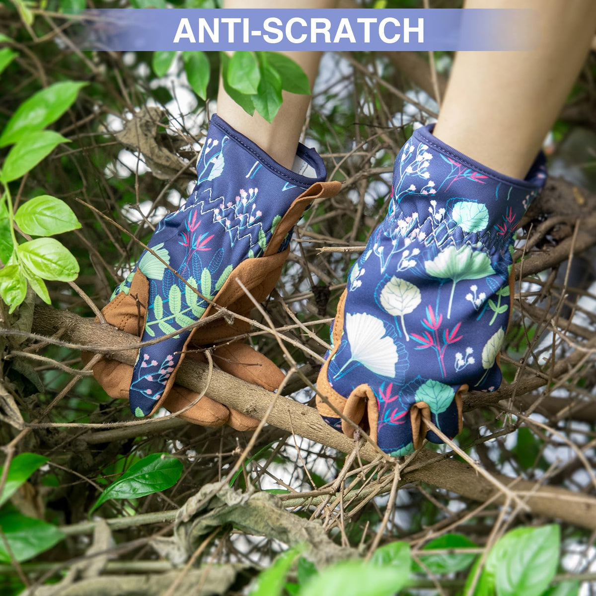 WOHEER breathable-back keeps hands cool during gardening tasks