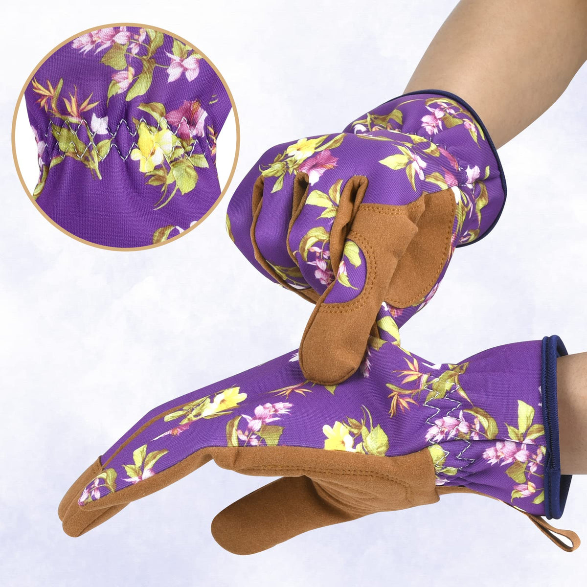 WOHEER gift-ready leather gloves suit female gardeners for holidays.