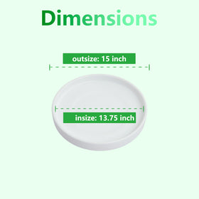 Inside diameter 13.75 inches fits 12–13 inch pots securely.