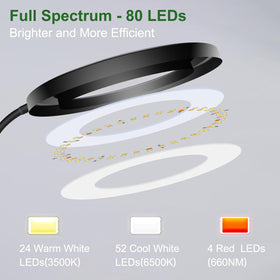 wolezek grow light with 360-degree gooseneck enables precise light coverage