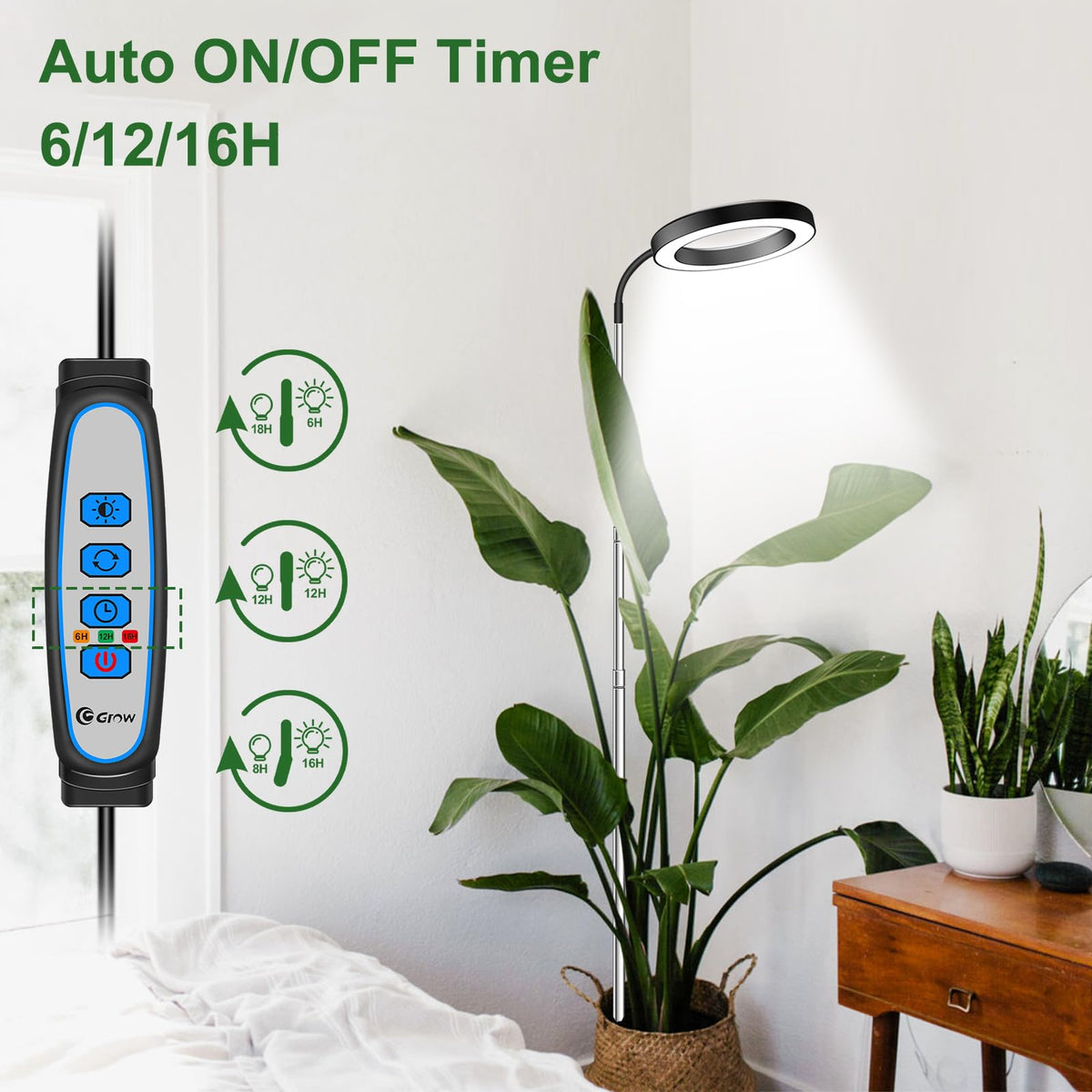 wolezek grow light five brightness levels for customizable intensity