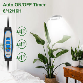 wolezek Grow Light includes timer options 6/12/16 hours for consistency