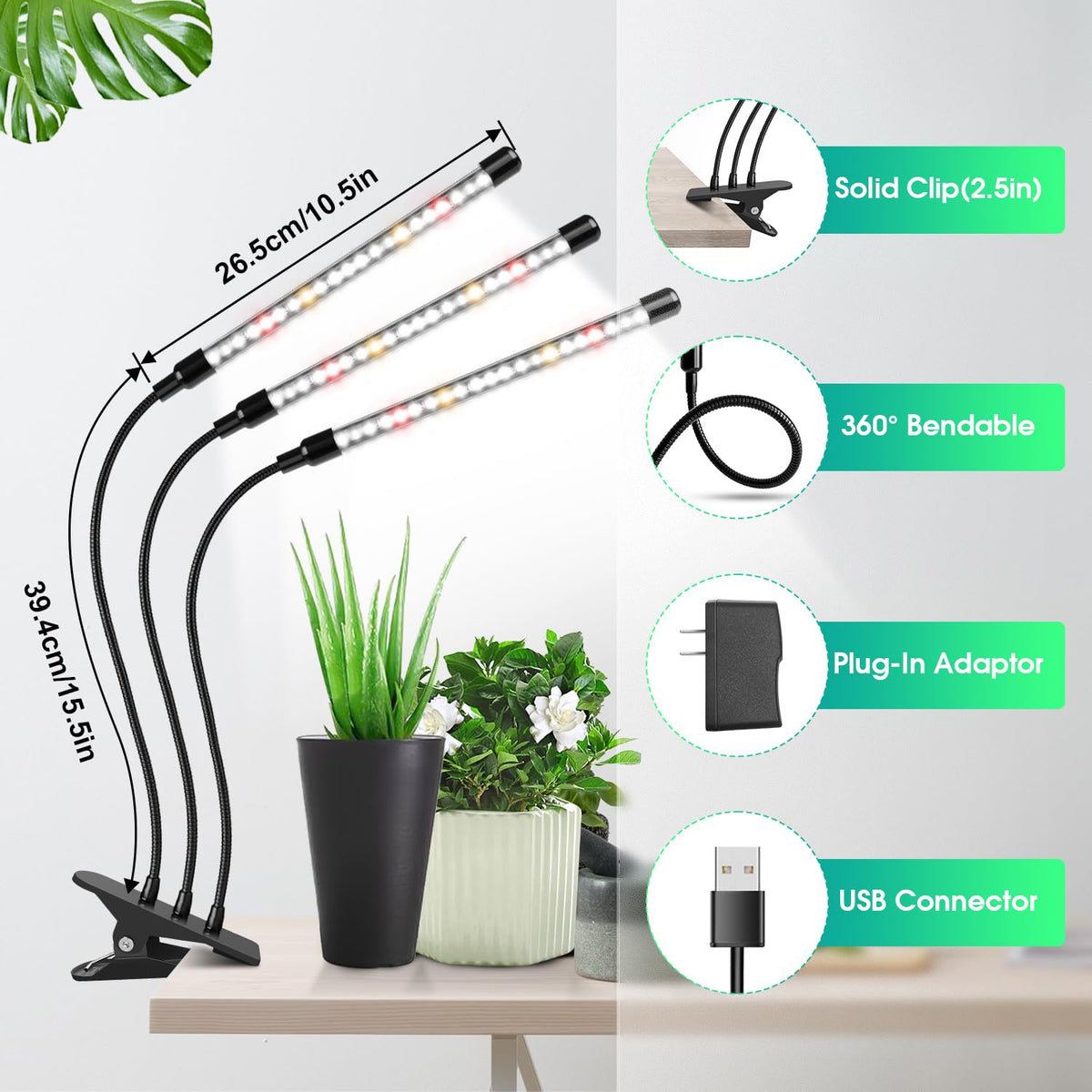 wolezek grow lights adapter included—plug-and-play convenience.
