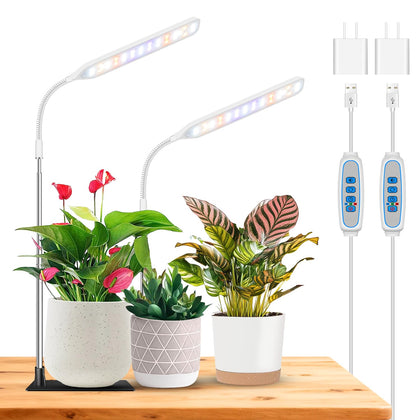 Wolezek grow light base setup stabilizes placement on desks and shelves.
