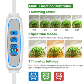 Wolezek grow light adjustable height from 6.5 to 26 inches for flexibility.
