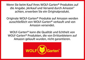 Wolf-Garten RFM15 35-year guarantee badge indicating durable garden tool