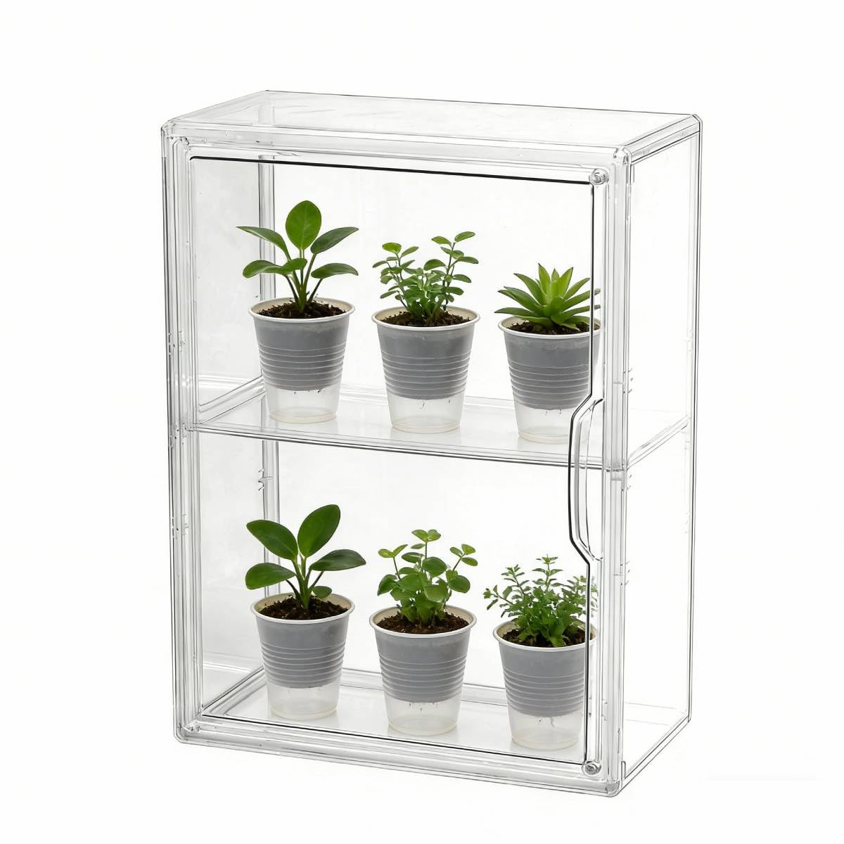Wollibao mini greenhouse durable PE material resists dust and damage.