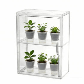 Wollibao mini greenhouse durable PE material resists dust and damage.