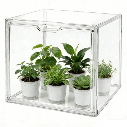 Wollibao mini greenhouse showing stackable layout for space-saving indoor gardening