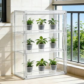 Wollibao mini greenhouse waterproof seal shields plants from wind and rain.
