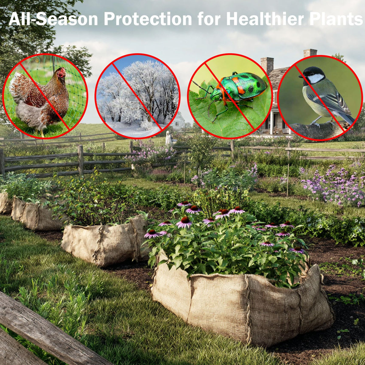 WOLOGO frost-protection wrap reduces winter stress for plants
