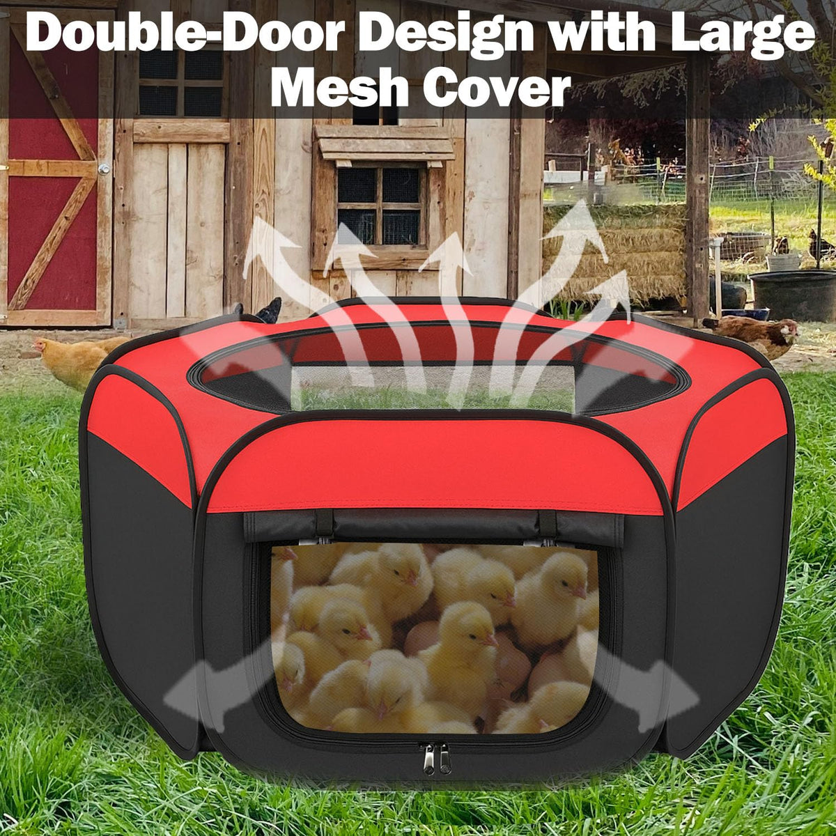 WOLOGO chick brooder box easy-clean removable fabric in use