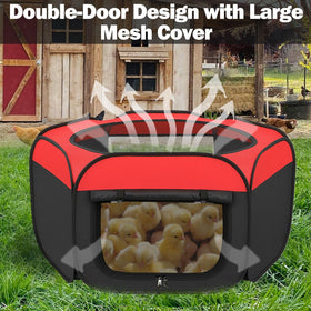 WOLOGO chick brooder box easy-clean removable fabric in use
