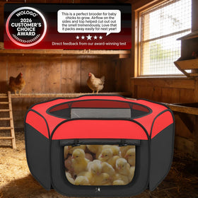 WOLOGO chicken brooder box three-sided mesh for airflow
