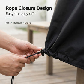 WOMACO cover with nylon rope demonstrates simple opening and closing