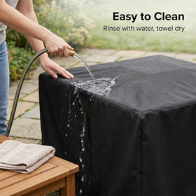 WOMACO weatherproof cover shielding patio furniture from rain and snow