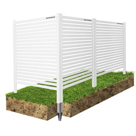 WOMEDUAL air-conditioner fence front view shields AC unit with privacy.