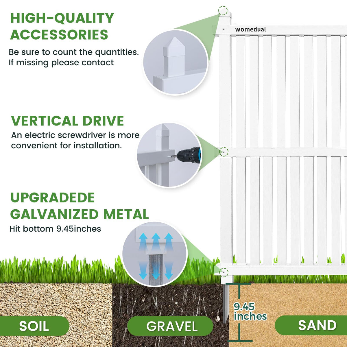 WOMEDUAL durable vinyl panels withstand weather for long-lasting use.