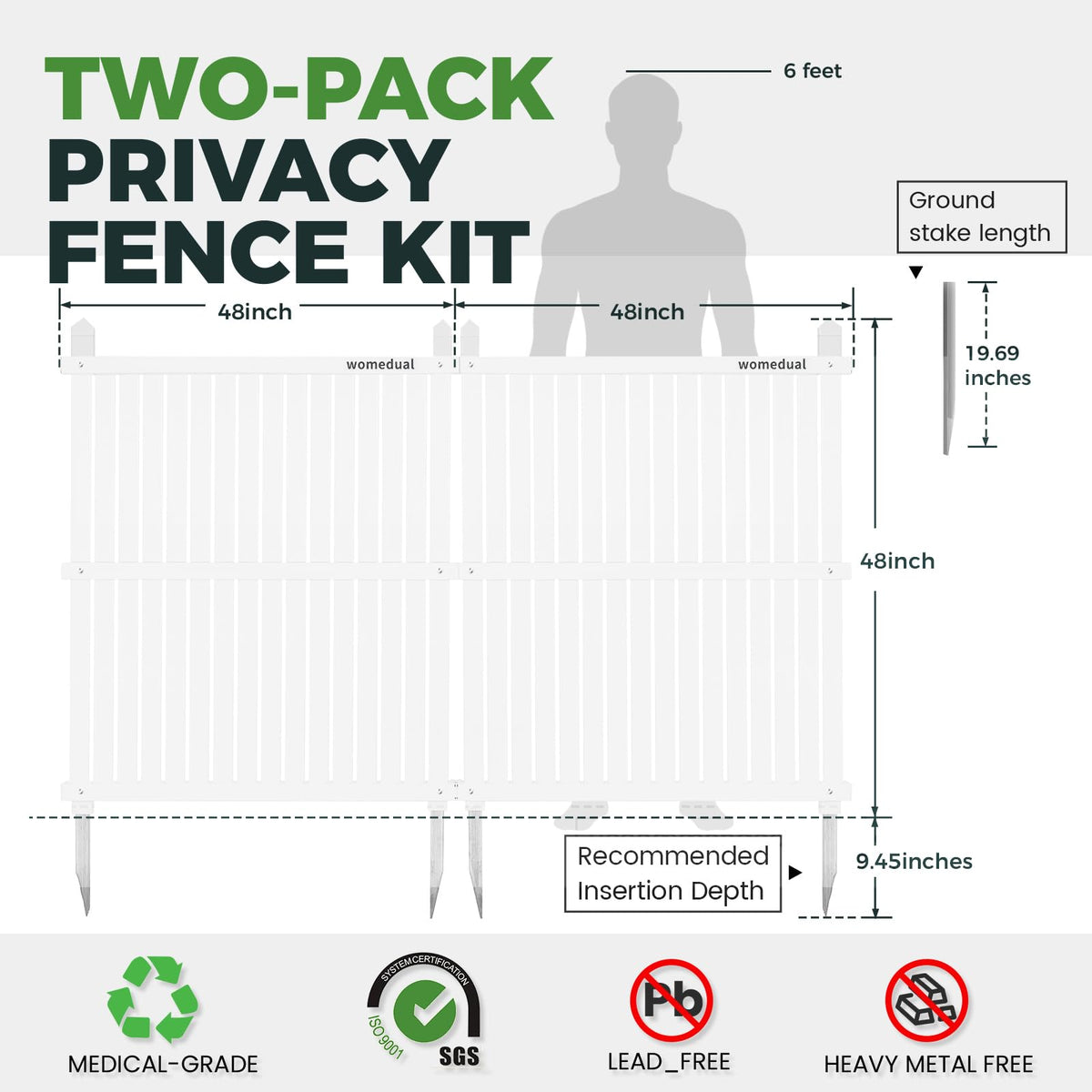 WOMEDUAL white vinyl fence adds decorative privacy to outdoor spaces.