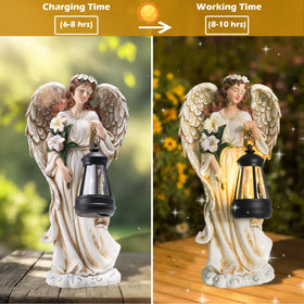 Wonder Garden angel gardenia bouquet detail showing serene garden decor.