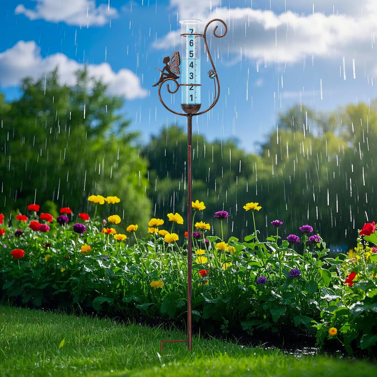 Wonder Garden easy-install pole simplifies gauge setup in minutes.