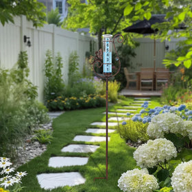 Wonder Garden freeze-proof glass rain gauge withstands seasonal changes.