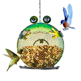 Wonder Garden frog-design hanging feeder attracts birds with whimsical charm