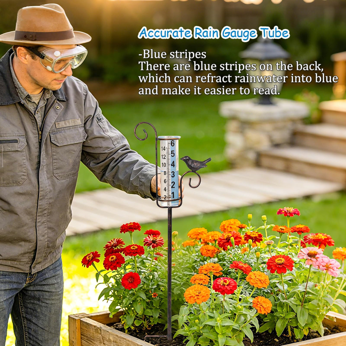 WONDER GARDEN large readability for easy outdoor rainfall checks