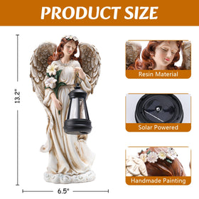 Wonder Garden soft-color angel statue brings peaceful garden vibes.