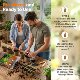 Wonder Soil seed pellets outdoors seeding illustrates versatile garden use.