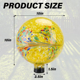 Wonder Solar garden globe on pedestal adds instant yard charm.