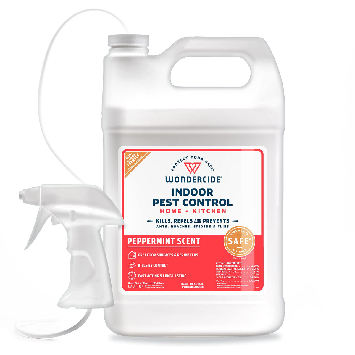 Wondercide indoor pest spray bottle ready for quick home protection