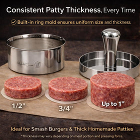 Dishwasher-safe Wonderful Cuisine burger press for easy cleanup