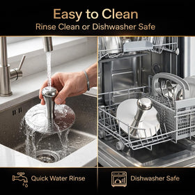 Wonderful Cuisine ergonomic grip provides secure control during pressing