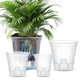 Wonderjune self-watering pot with clear reservoir for easy water level checks