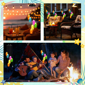 Wonderjune summer decor wind chime offering tranquil seaside vibes and glow