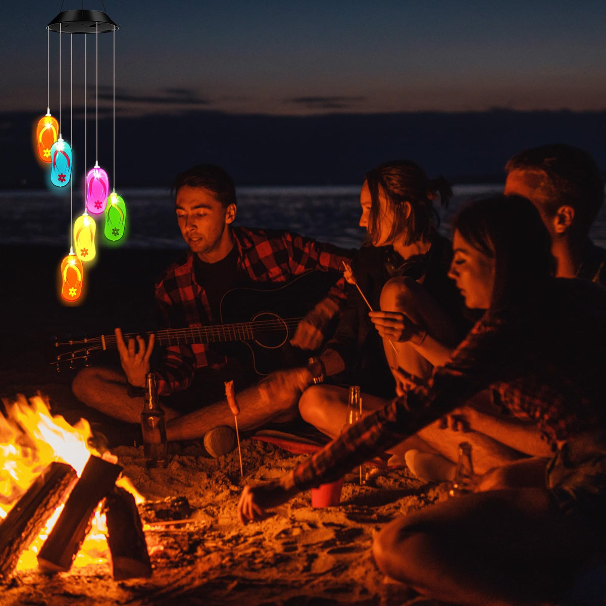 Wonderjune durable polystyrene wind chime designed for year-round outdoor use